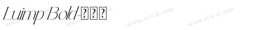 Luimp Bold字体转换